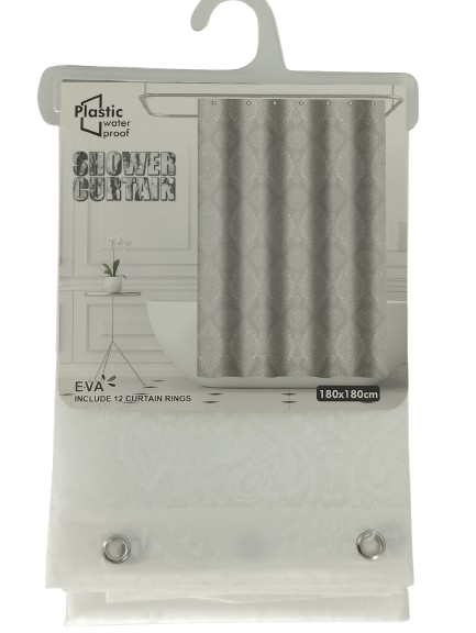 Шторка для ванни на кільцях Stenson Abstract водостійка 180x180 см (R88796)