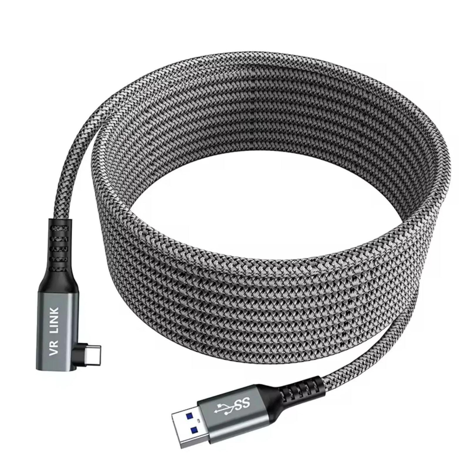 Кабель Oculus Link USB 3.2 Type-C 7 м в оплётке для Quest 2/3/Pro, Pico 4 Серый ( AC-7mGS ) Кабель Oculus Link USB 3.2 Type-C 7 м в оплётке для Quest 2/3/Pro, Pico 4 Серый ( AC-7mGS )