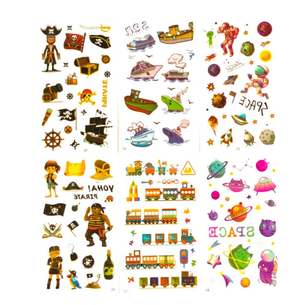 Набір дитячих тату тимчасових для хлопчика (tattoo-kids-mini-set-boys)