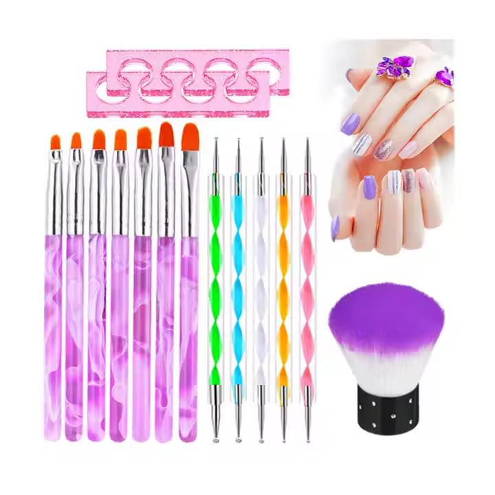 Набір пензлів для манікюру та педикюру 15 шт. - фото 6 Набір пензлів для манікюру та педикюру 15 шт. - фото 6