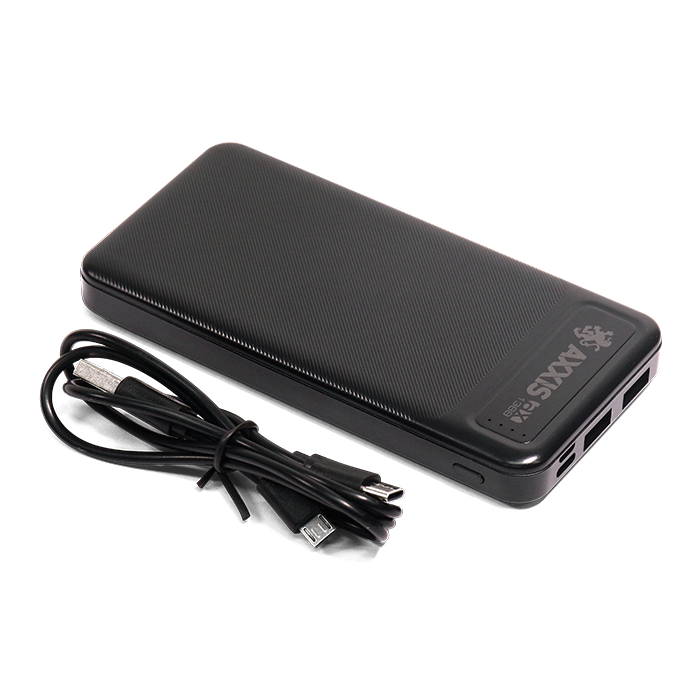 Повербанк Axxis 10000 mAh Fast Charge 5 В2A + кабель зарядки (ax-1388) Повербанк Axxis 10000 mAh Fast Charge 5 В2A + кабель зарядки (ax-1388)