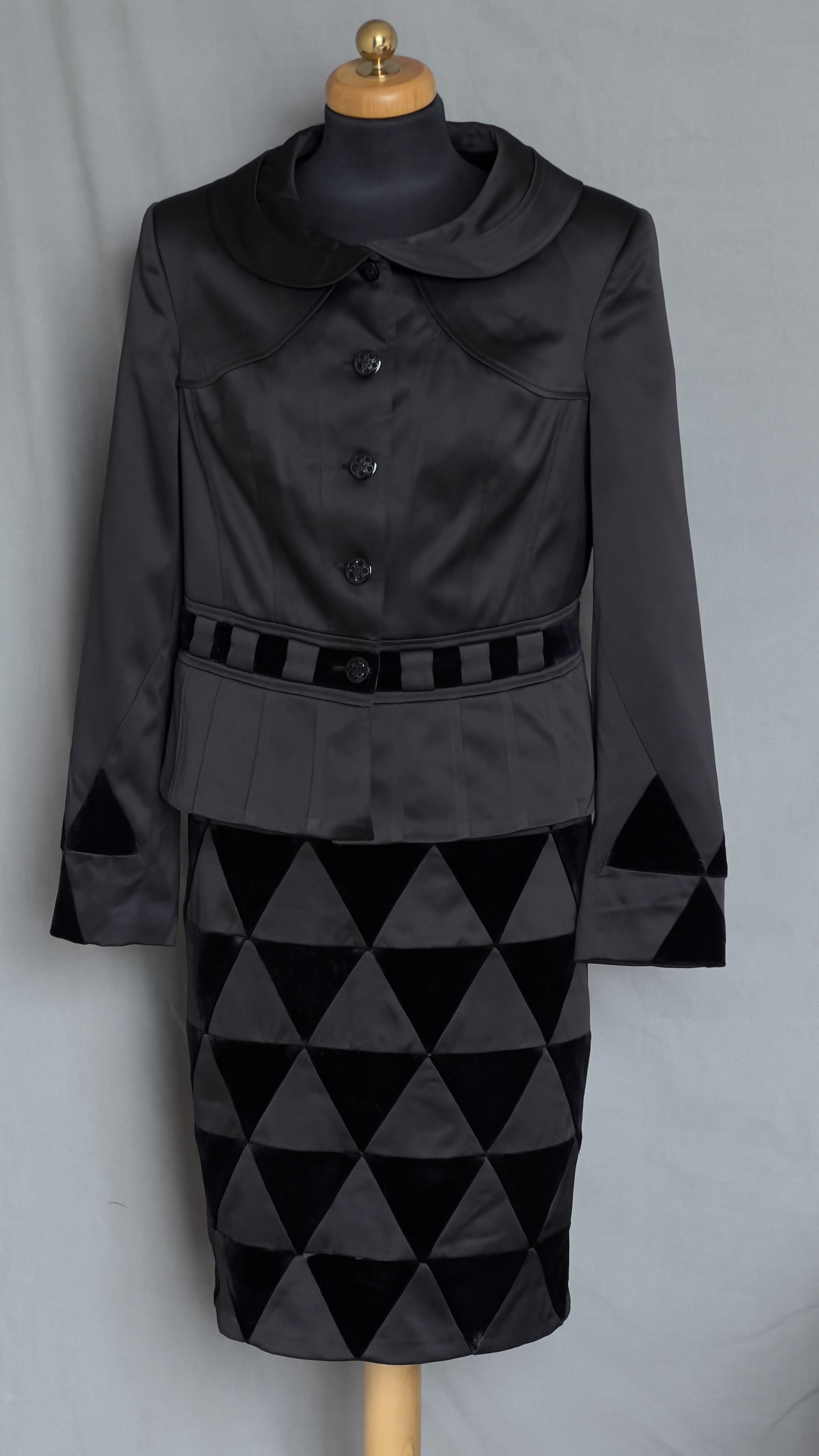 Костюм жіночий Oksana XL зі спідницею Чорний (7100350)