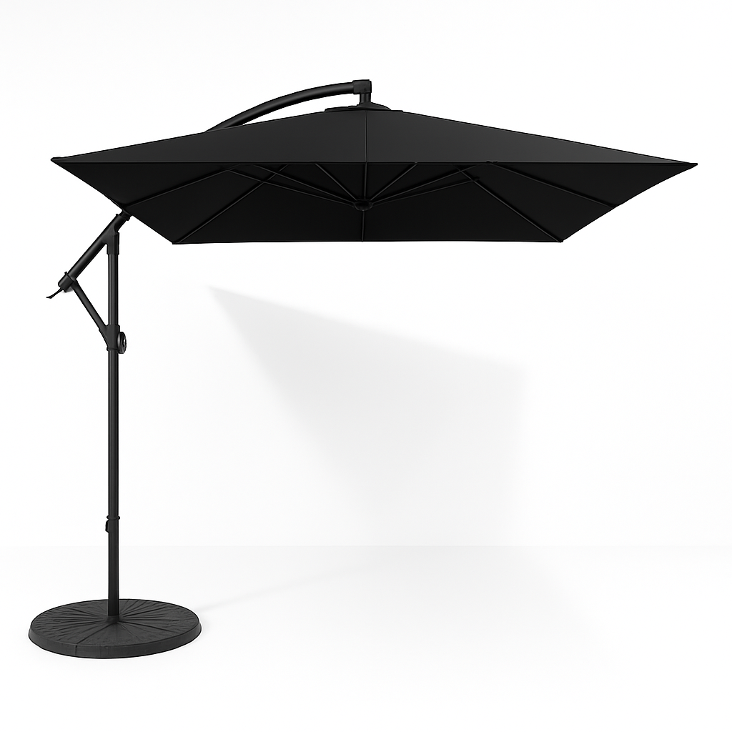 Парасолька садова регульована WCG з нахилом із чохлом 2,5х2,5 м Чорний (W-7055BL)