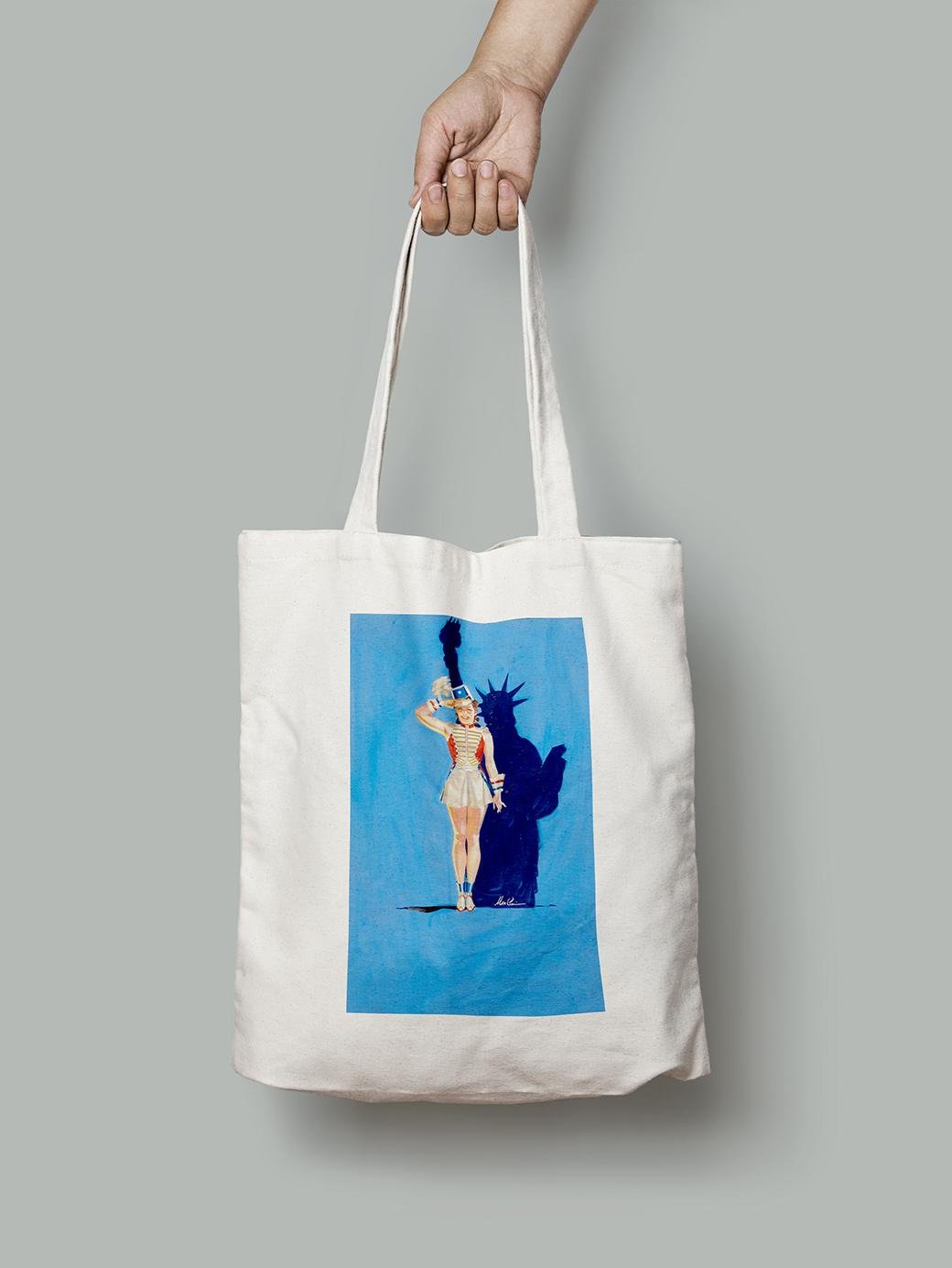 Эко-сумка Девушка американка. Мерлин Глен Эбнит шопер (pin_up010142_Bag)