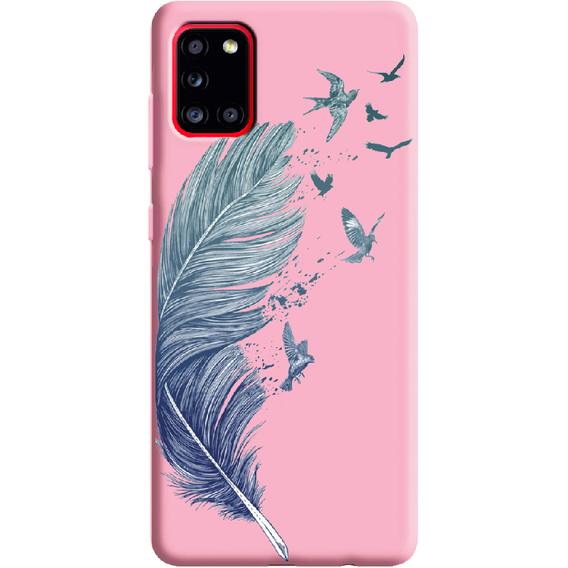 Чохол Boxface Samsung A315 Galaxy A31 Feather Рожевий силікон (39470-cc38-41981)