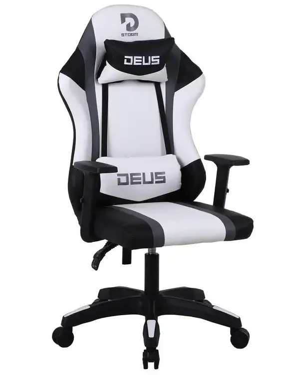 Кресло игровое Deus T14 Серый/Белый Кресло игровое Deus T14 Серый/Белый