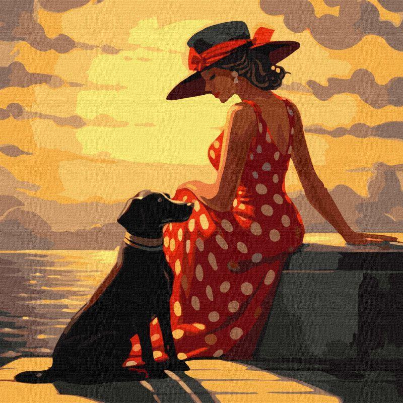 Картина по номерам Идейка Утренняя прогулка 40x40 см (KHO2540)