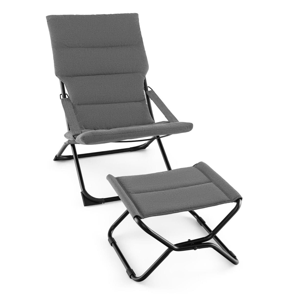 Стул садовый складной 61x88x89 см Серый (COSTWAY-01125)