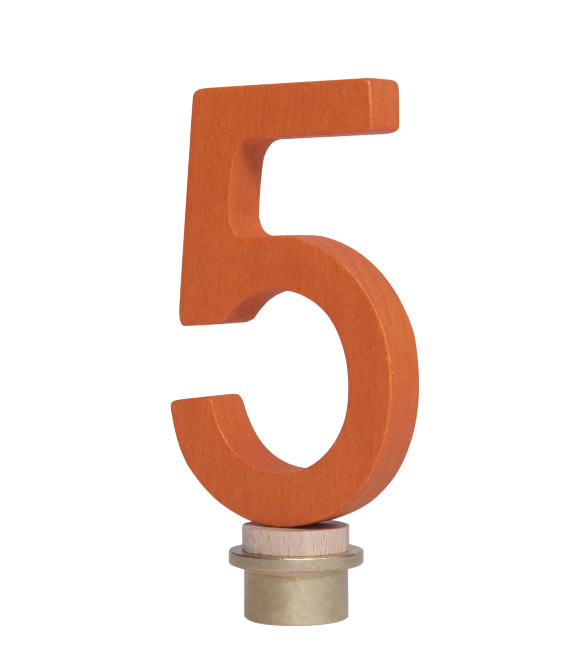 Деревянная цифра 5 Nic NIC522965 для декора праздничного торта (11314751)