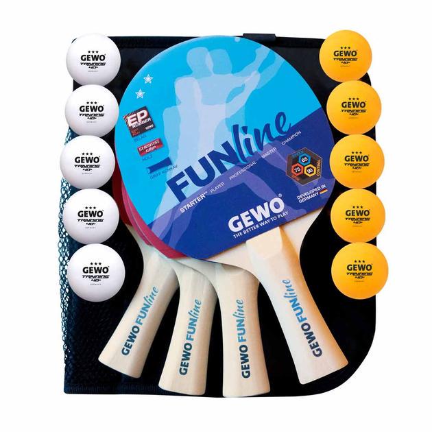 Набор для настольного тенниса Gewo Fun Time 4 Bats 10 Balls (931302)