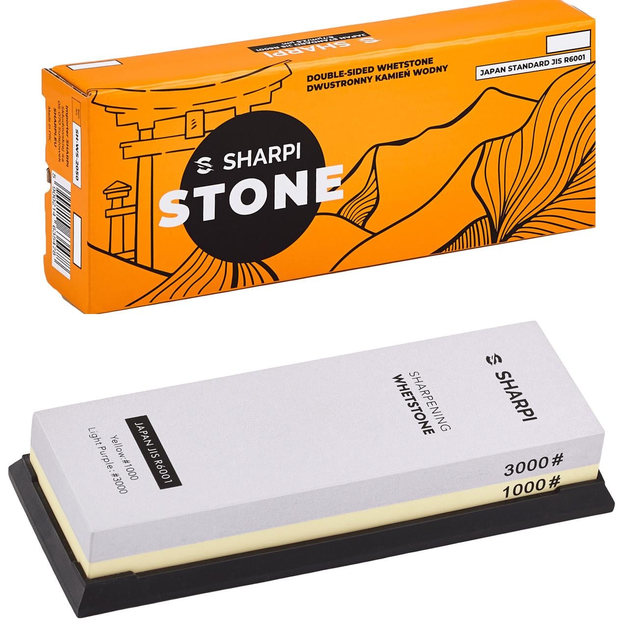 Камень точильный водный комбинированный SHARPI 1000/3000 180x60x28 мм корунд (2375884680)