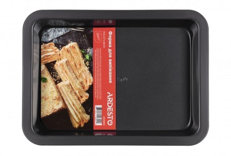 Форма для запікання Ardesto Gemini AR2509G антипригарне покриття 37,6x27x4,8 см Сірий (571013) - фото 2 Форма для запікання Ardesto Gemini AR2509G антипригарне покриття 37,6x27x4,8 см Сірий (571013) - фото 2