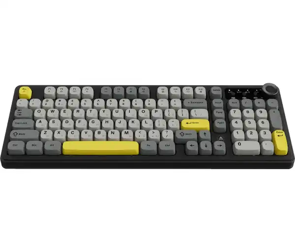 Клавиатура Ajazz AF98 PLUS Black Gray Yellow (AF98-PLUS-BGY)