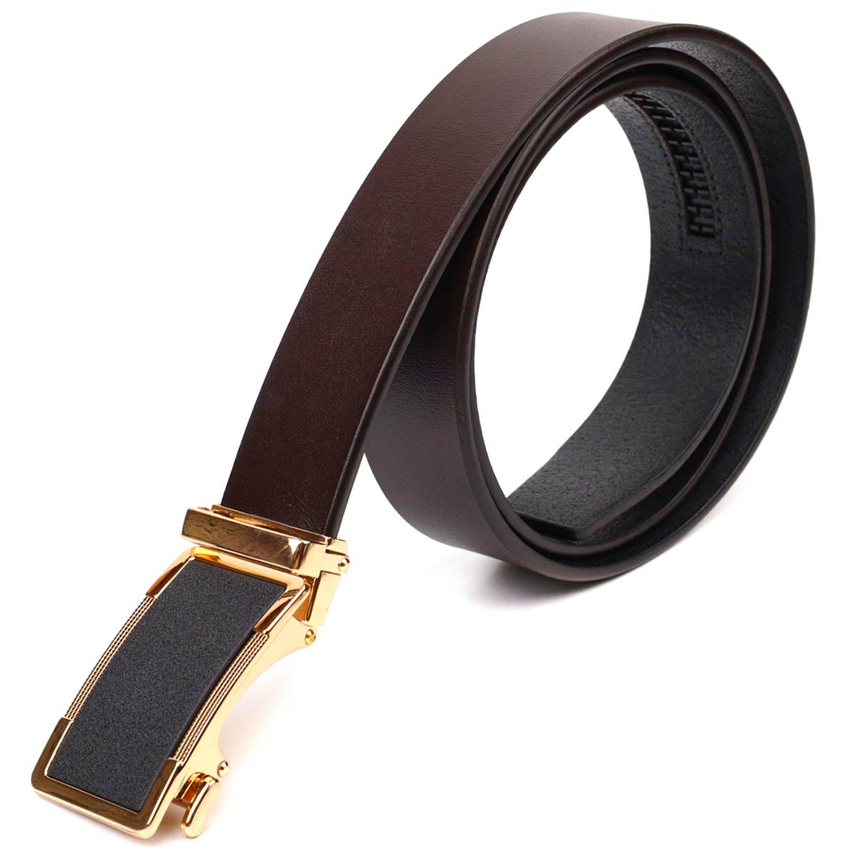 Пояс брючный Vintage Classic Belt 21476 из натуральной кожи Коричневый - фото 4