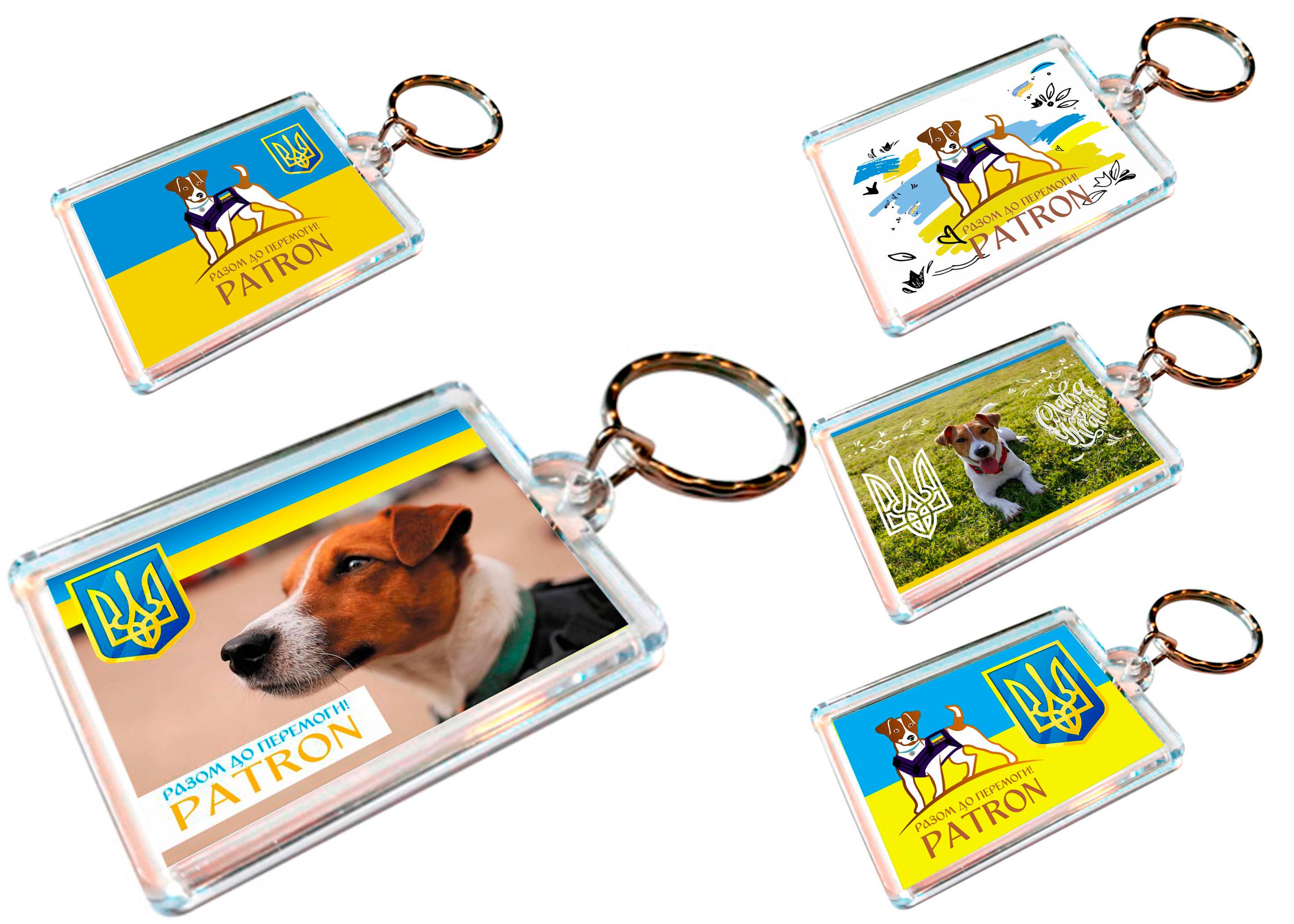 Брелки для ключей акриловые Apriori Пес Патрон Украина 5 шт. 24 вид