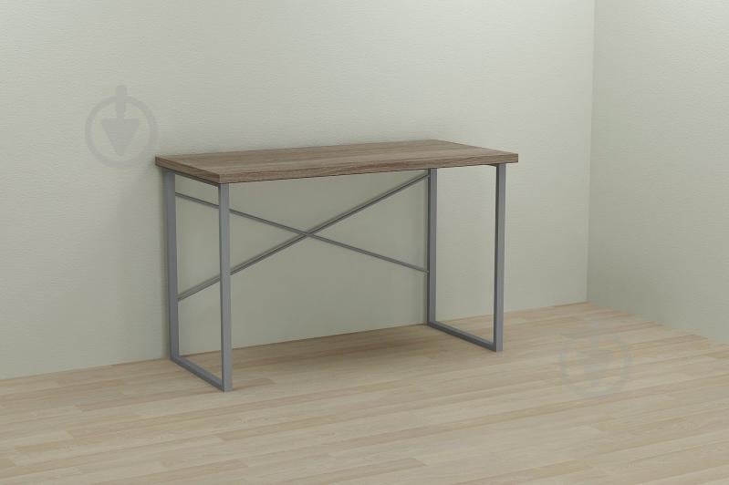 Комп'ютерний стіл Ferrum-decor Дейв 75x100x60 сірий ДСП Дуб Сонома Труфель 32мм Комп'ютерний стіл Ferrum-decor Дейв 75x100x60 сірий ДСП Дуб Сонома Труфель 32мм