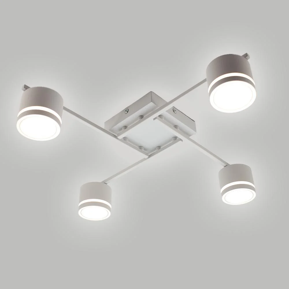 Люстра ESLLSE GELA 4R LED з пультом на 4 лампи GX53 600x600x120 мм Білий (10518)