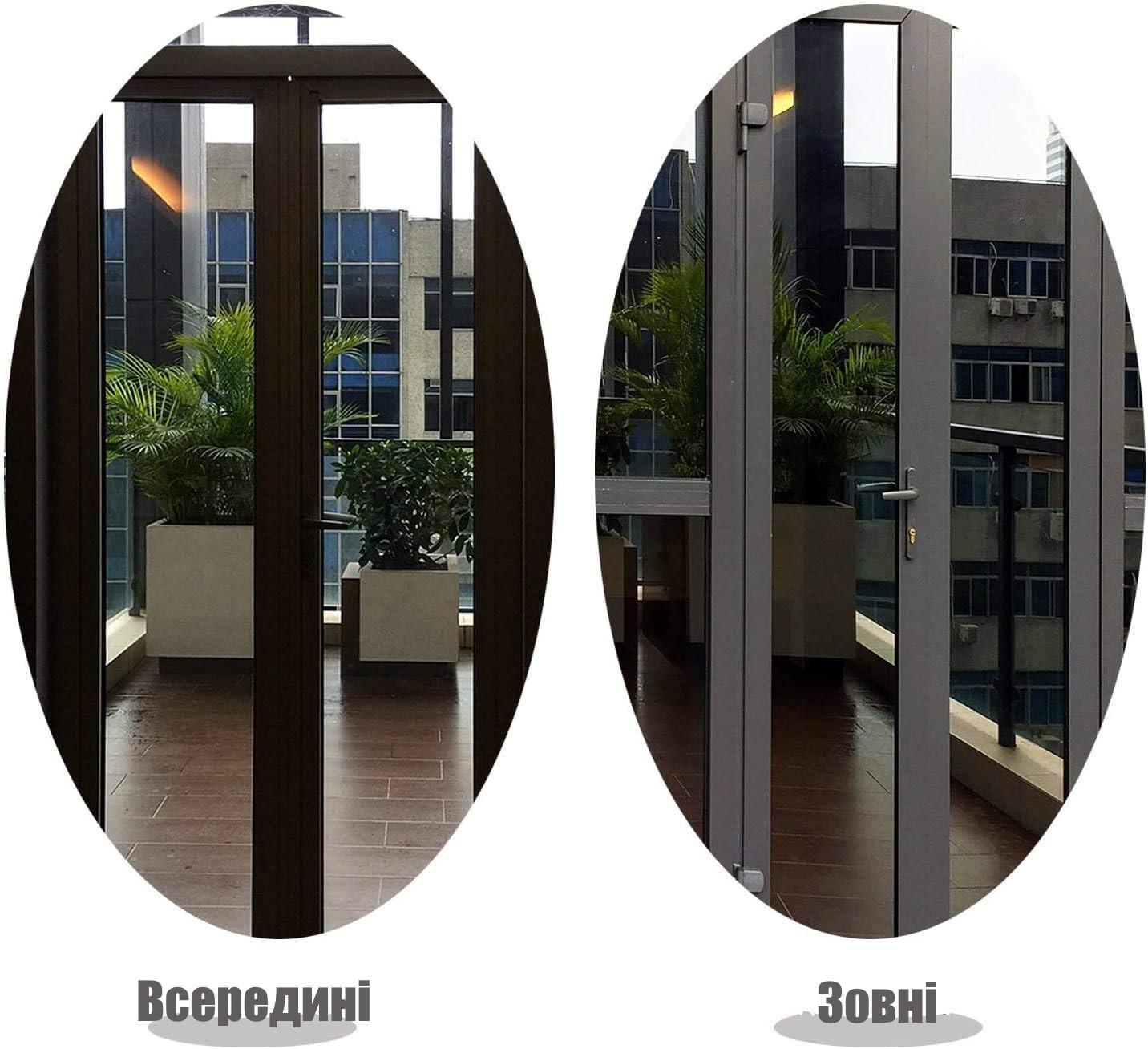 Плівка сонцезахисна багаторазова FILMGOO дзеркальна для тонування вікон із затемненням 60х200 см Синій (13303732) - фото 9