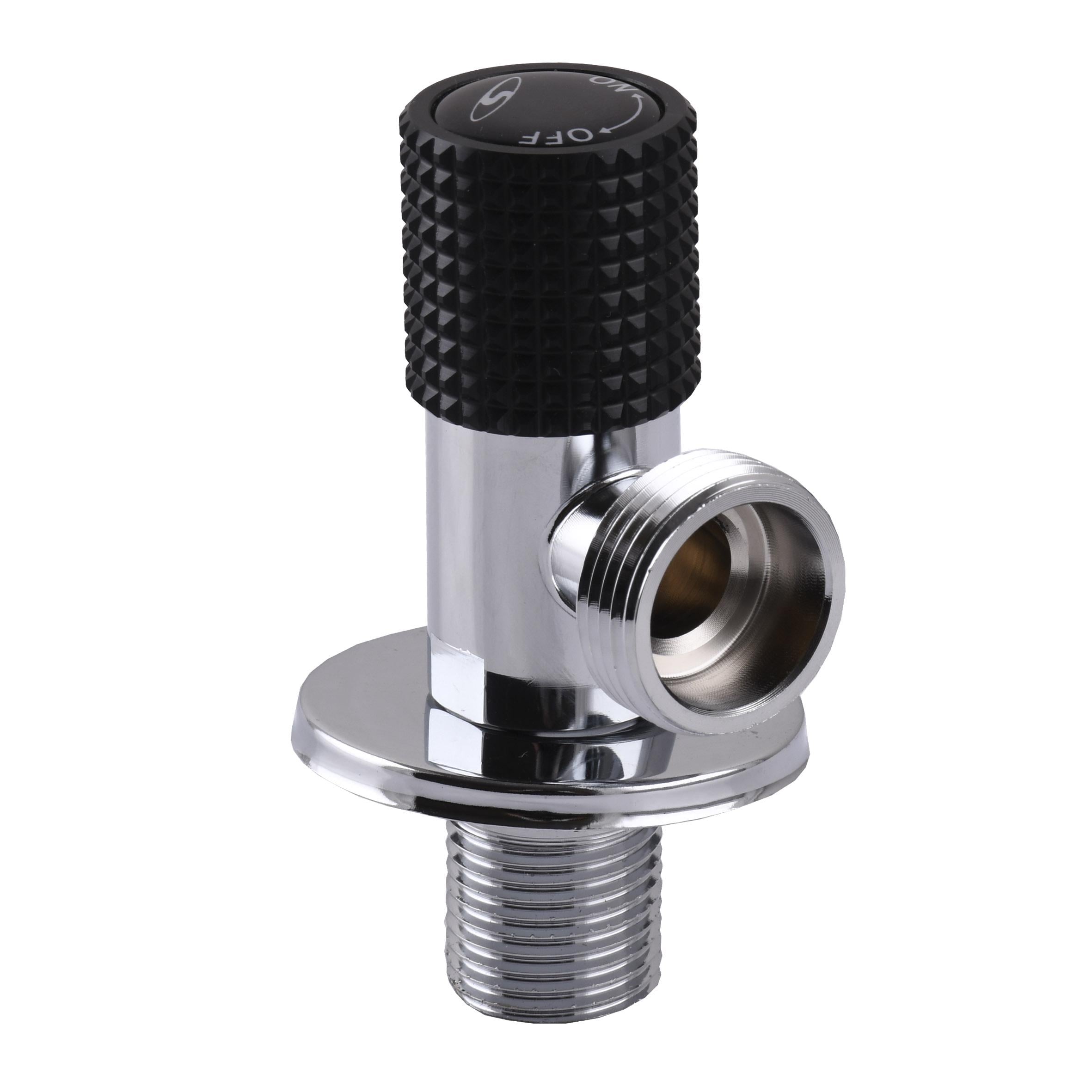 Кран кутовий кераміка SOLOMON EXCLUSIVE 1/2x3/4" 989 Чорний (000025635)