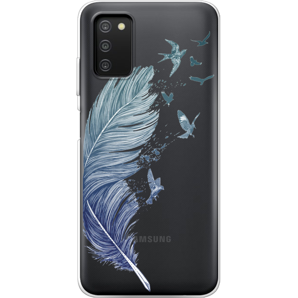 Чехол BoxFace Samsung Galaxy A03s (A037) Feather Прозрачный силикон (43255-cc38-43255)