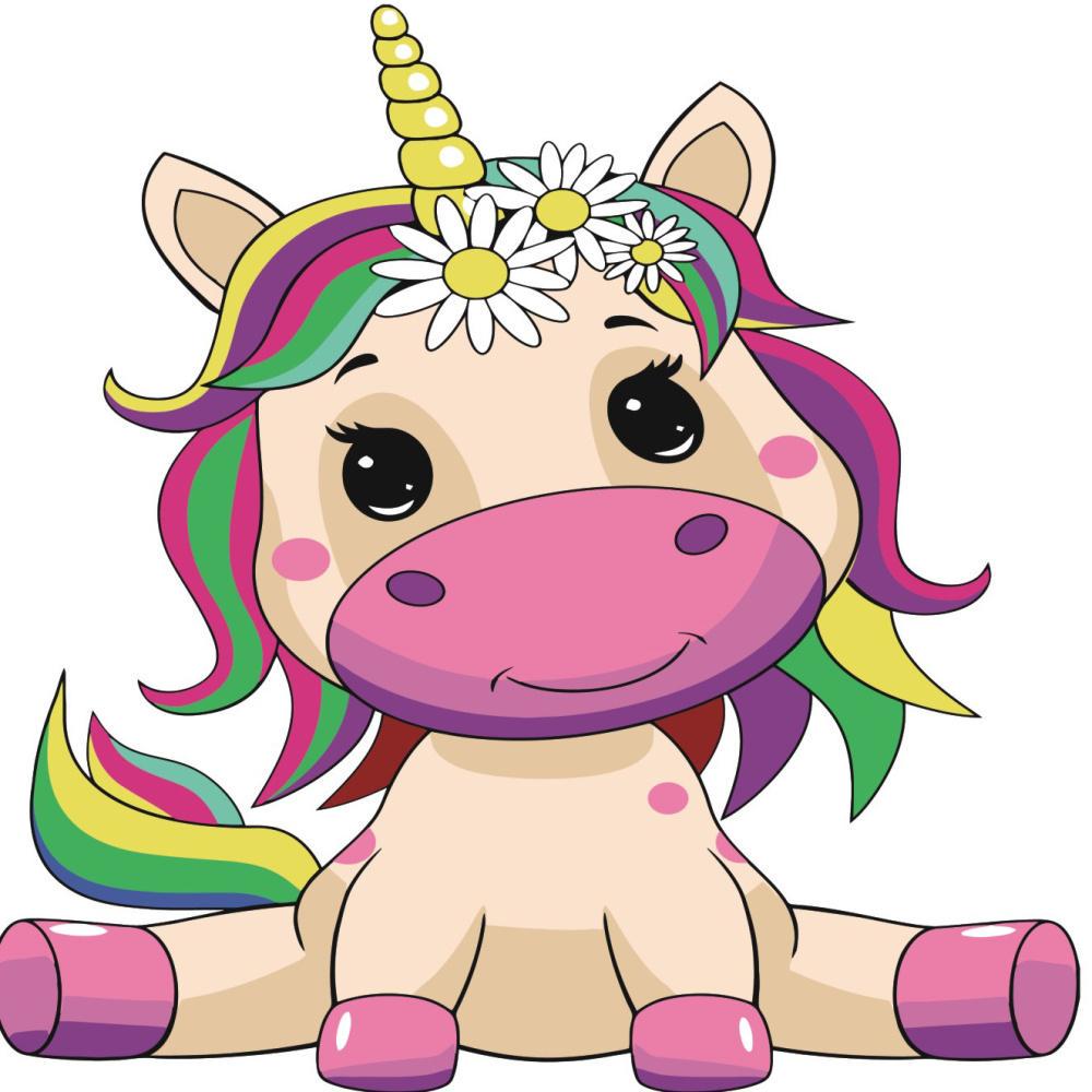 Картина по номерам Strateg Единорожка 30x30 см (ES107)