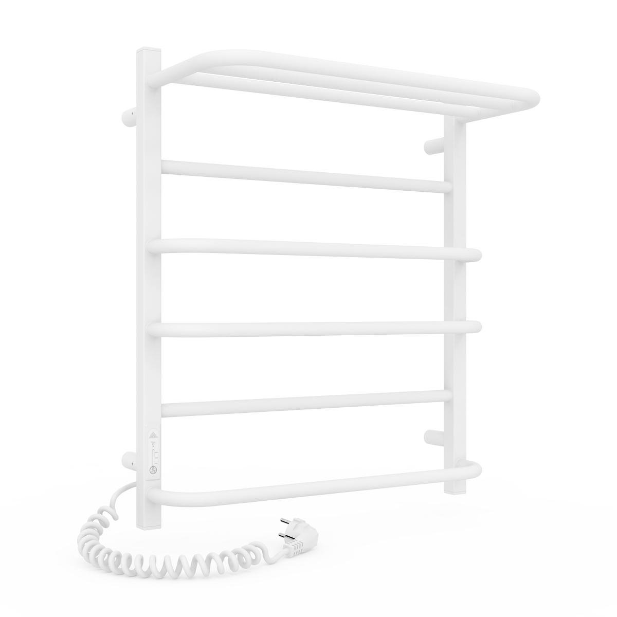 Полотенцесушитель электрический Laris Зебра Комфорт ЧФ6 стальная 500х600 мм с полкой и левым подключением Белый (132-127-73207782) - фото 1 Полотенцесушитель электрический Laris Зебра Комфорт ЧФ6 стальная 500х600 мм с полкой и левым подключением Белый (132-127-73207782) - фото 1