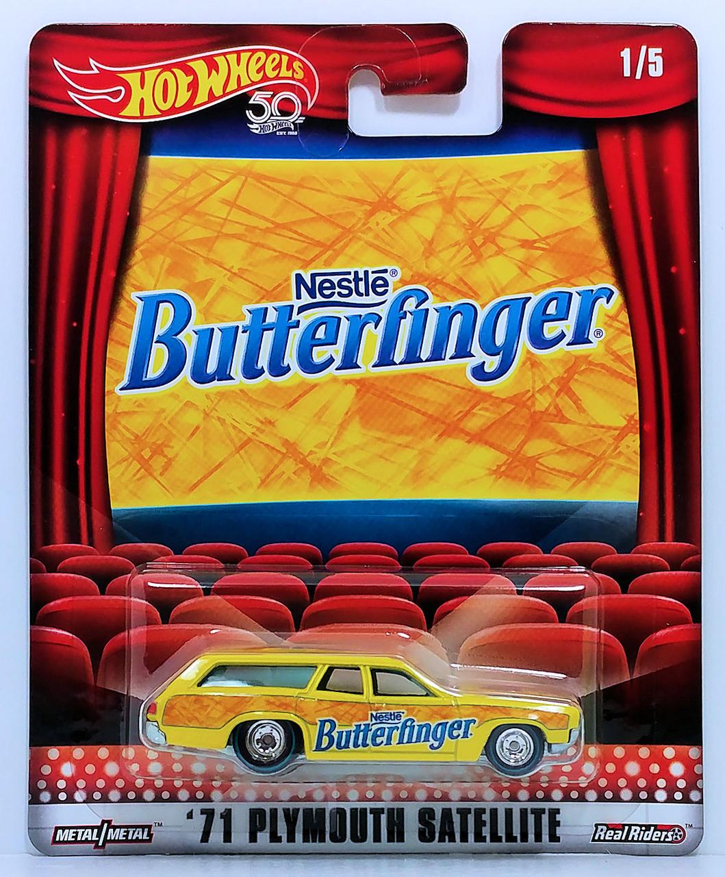 Іграшкова машинка Hot Wheels Premium 71 Plymouth Satellite 2018 Nestle Pop Culture 1/5 Butterfinger (FKY22)