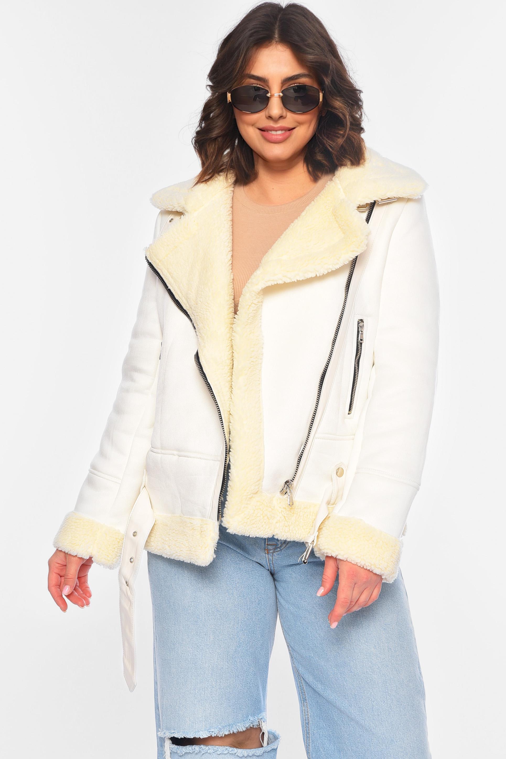 Дублянка жіноча на штучному хутрі S Коричневий (196817)