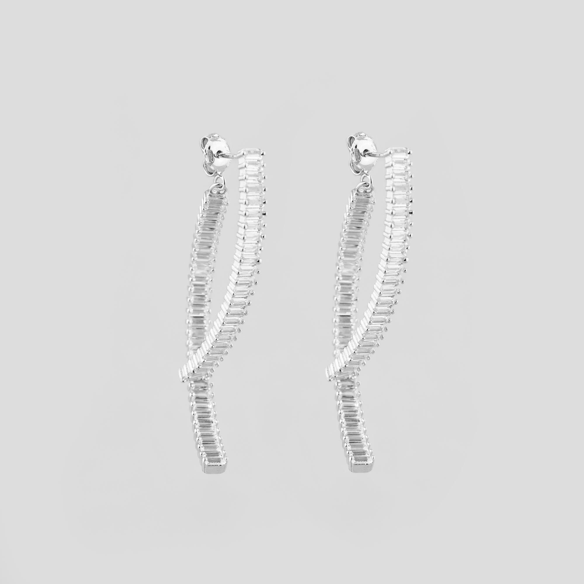Серебряные серьги Minimal Игры разума (17318)