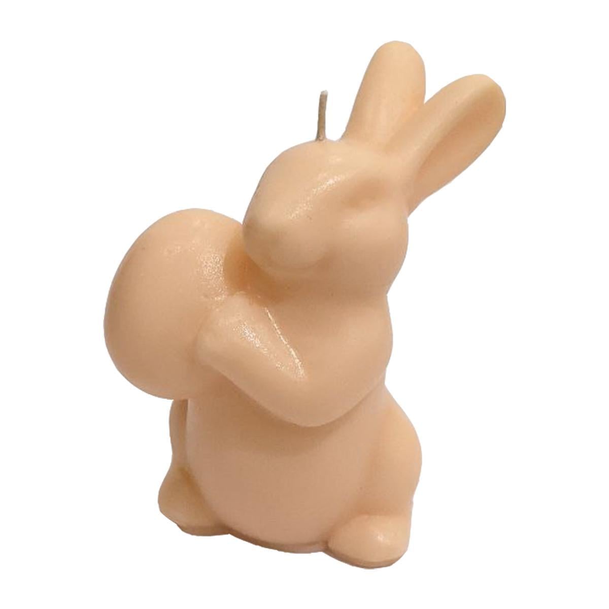 Свеча Пасхальный кролик 10 см Персиковый (22703)