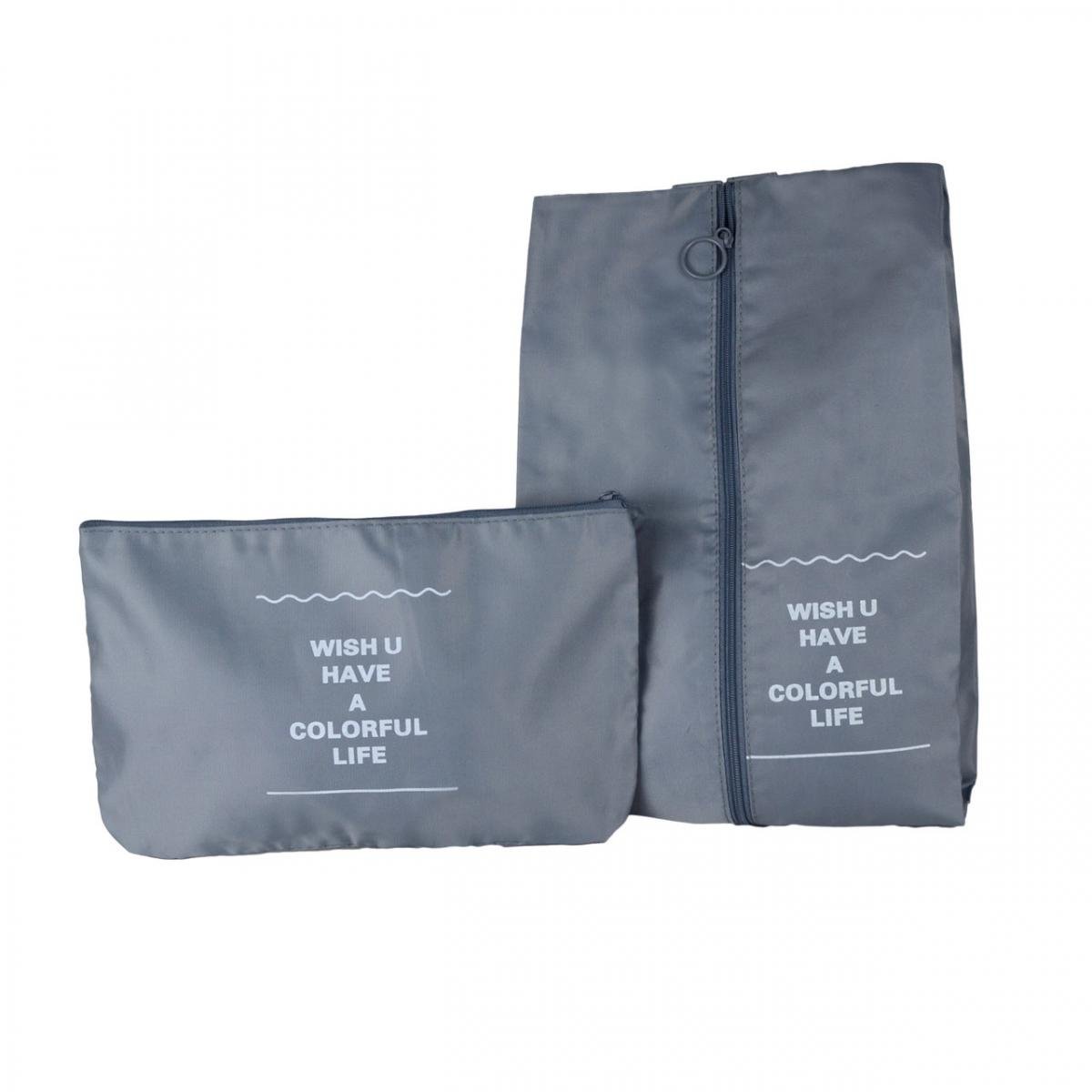 Набір дорожніх органайзерів 8в1 з нейлону для валізи та ручної поклажі Сірий (КДО-40-21) - фото 7 Набір дорожніх органайзерів 8в1 з нейлону для валізи та ручної поклажі Сірий (КДО-40-21) - фото 7