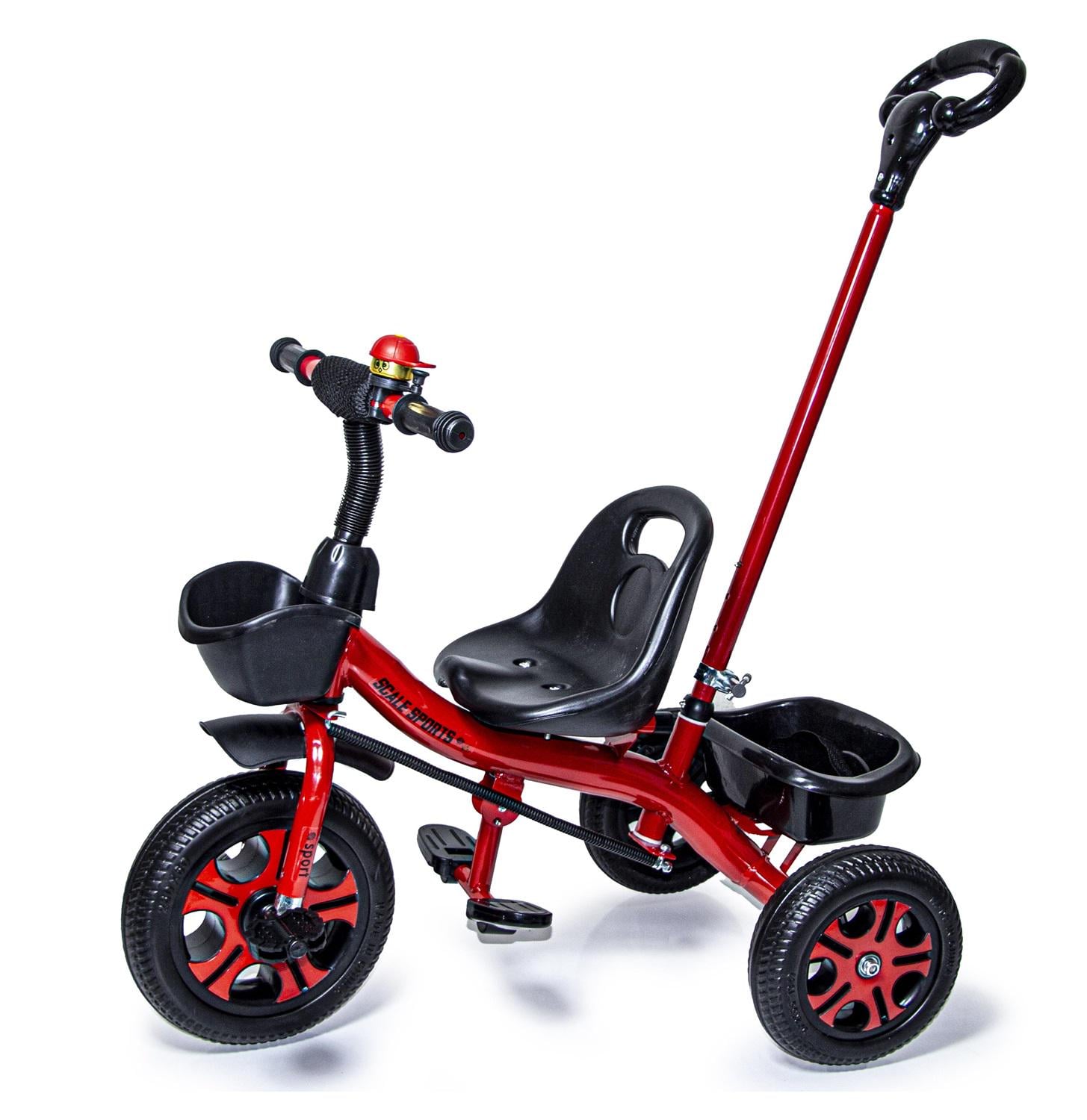 Велосипед триколісний Scale Sports з батьківською ручкою/колеса EVA Red (587792602)