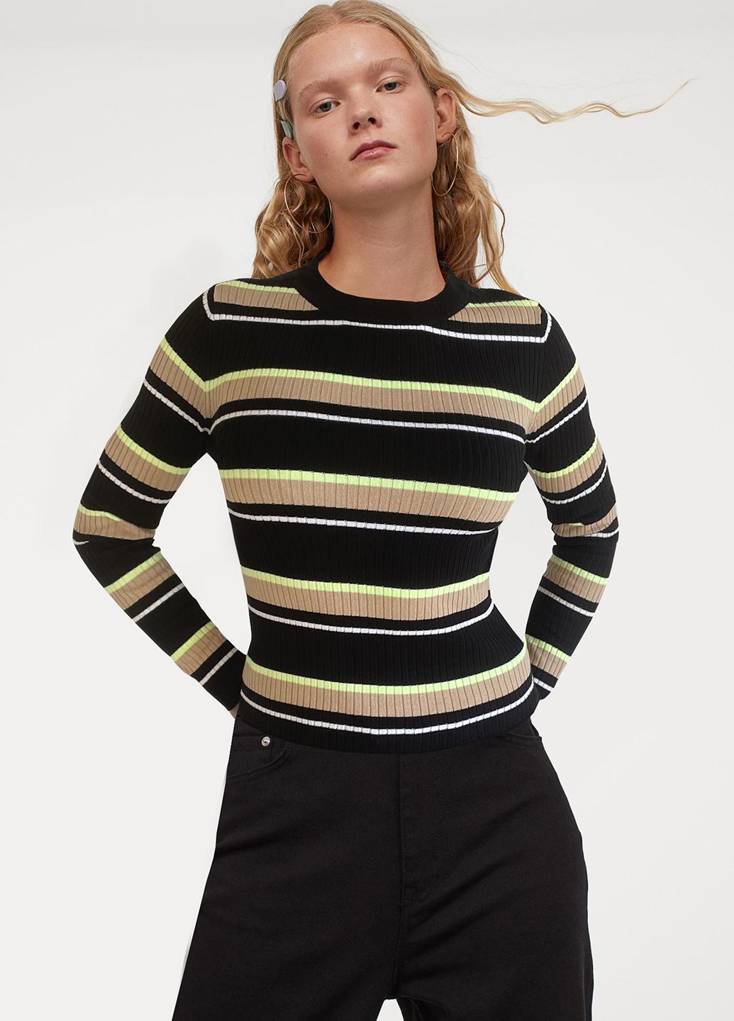 Лонгслив женский H&M S Черный (574109b45)