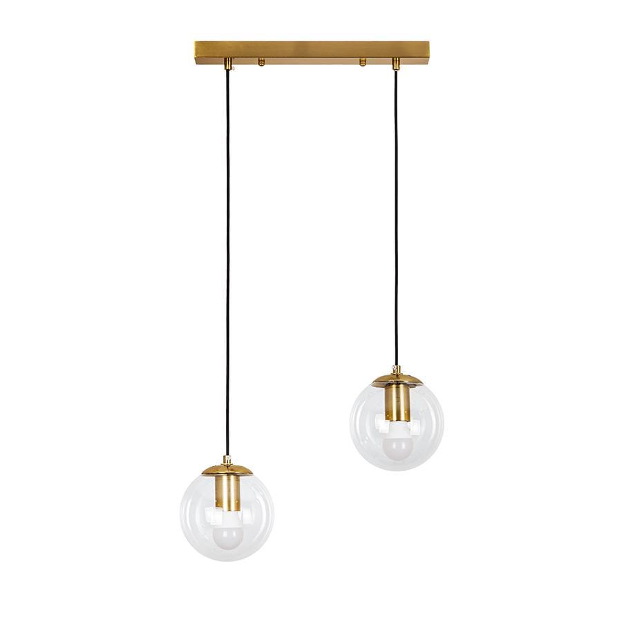 Подвесной светильник Levistella 756PR150F-2 BRZ/CL 350 металлический со стеклянными плафонами с цоколем E27 (106-16-LVS4666)