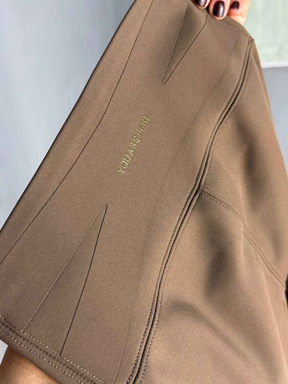 Лосины женские You Are Peri 24052 утепленные на флисе пуш-ап с надписью S Коричневый (4962) - фото 4 Лосины женские You Are Peri 24052 утепленные на флисе пуш-ап с надписью S Коричневый (4962) - фото 4