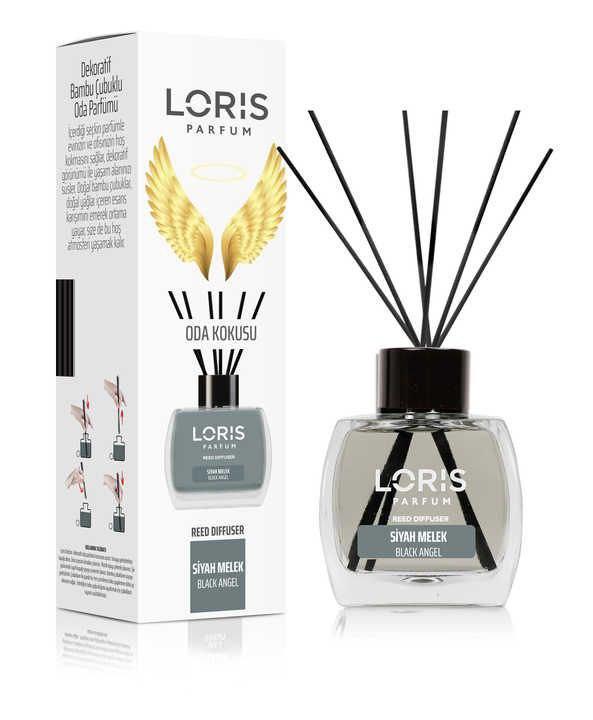 Аромадифузор для дому LORIS parfum Чорний янгол 120 мл з чорними паличками - фото 1