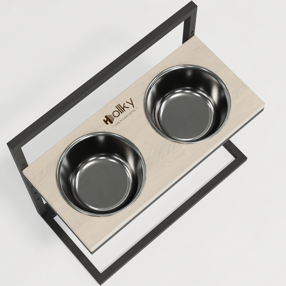 Миски на регулируемой подставке для больших собак Hollky Flex L 2х1,8 л (FL-502850-GRWH) - фото 8