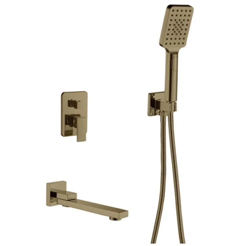 Душевая система встроенная Haiba KUBUS 009 INNER Brushed Gold (HB9629)