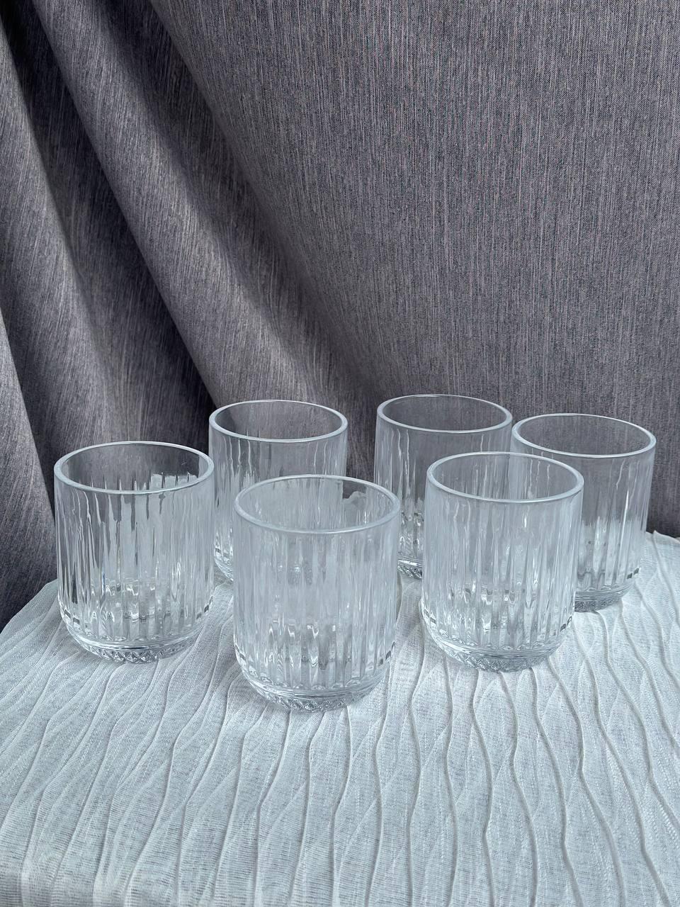 Набор фигурных стаканов TS Kitchen HP4150 из толстого стекла 6 шт. 250 мл Прозрачный (HP4150)
