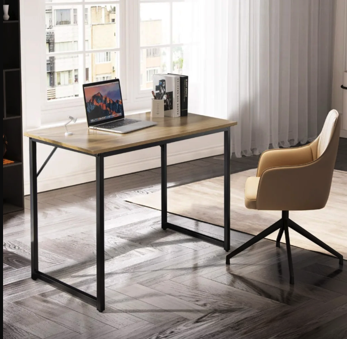 Письменный стол Costway Homart со стальным каркасом Натуральный (4805) - фото 4 Письменный стол Costway Homart со стальным каркасом Натуральный (4805) - фото 4