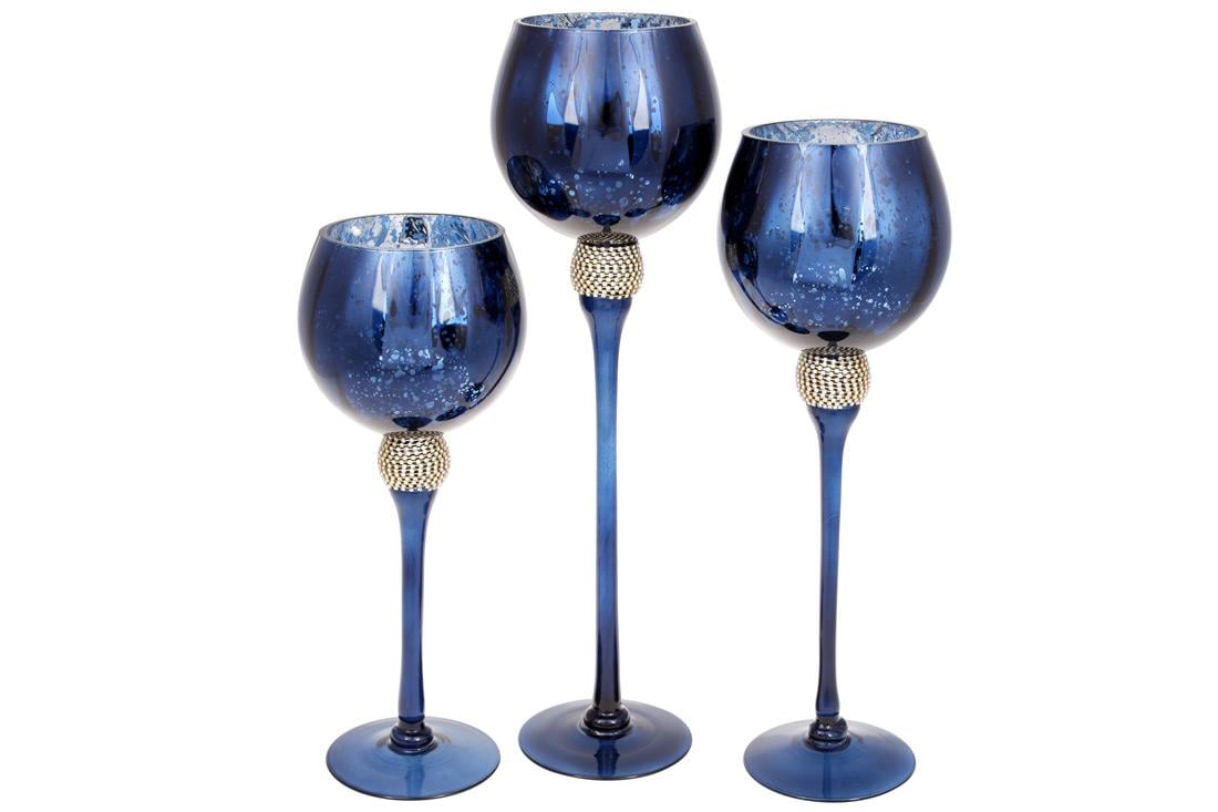 Набор стекляных подсвечников BonaDi 3 шт. (527-723)