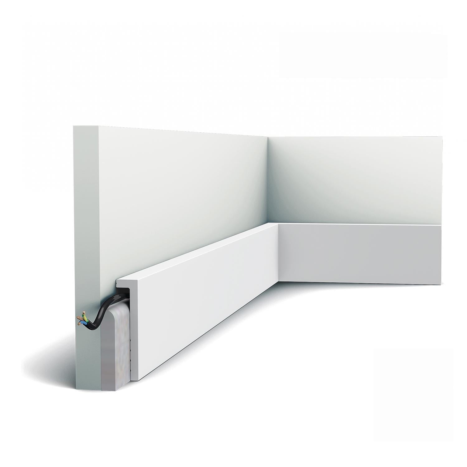 Плинтус Orac Dеcor SX171-RAL9003 AXXENT SQUARE настенный декоративный предварительно окрашенный 2000x22x100 мм (SX171-RAL9003)