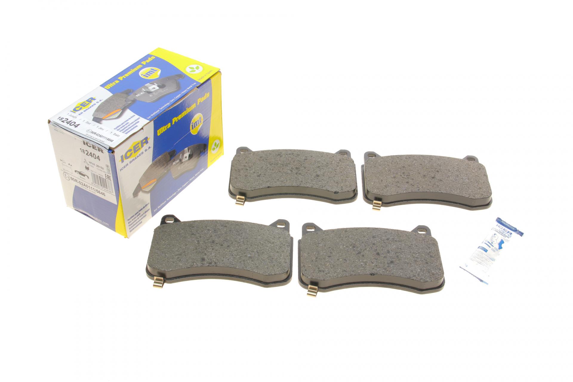 Колодки тормозные передние ICER 182404 Tesla Model 3 17-/Model Y 19- Колодки тормозные передние ICER 182404 Tesla Model 3 17-/Model Y 19-