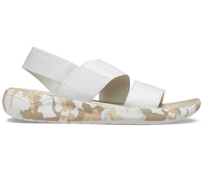 Сандалии Crocs LiteRide Printed Camo Stretch р. W7/EUR 37-38 Almost White (9667322) - фото 2