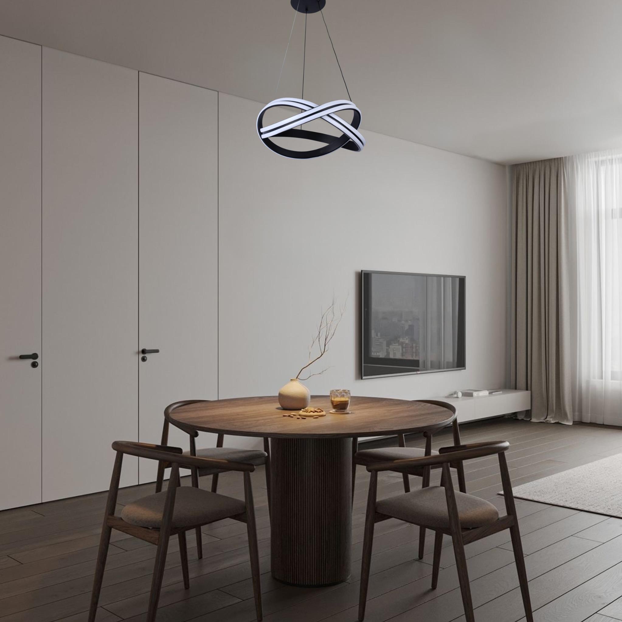 ᐉ Люстра подвесная Led 110W Черный (87-78092 BK) • Купить в Киеве ...
