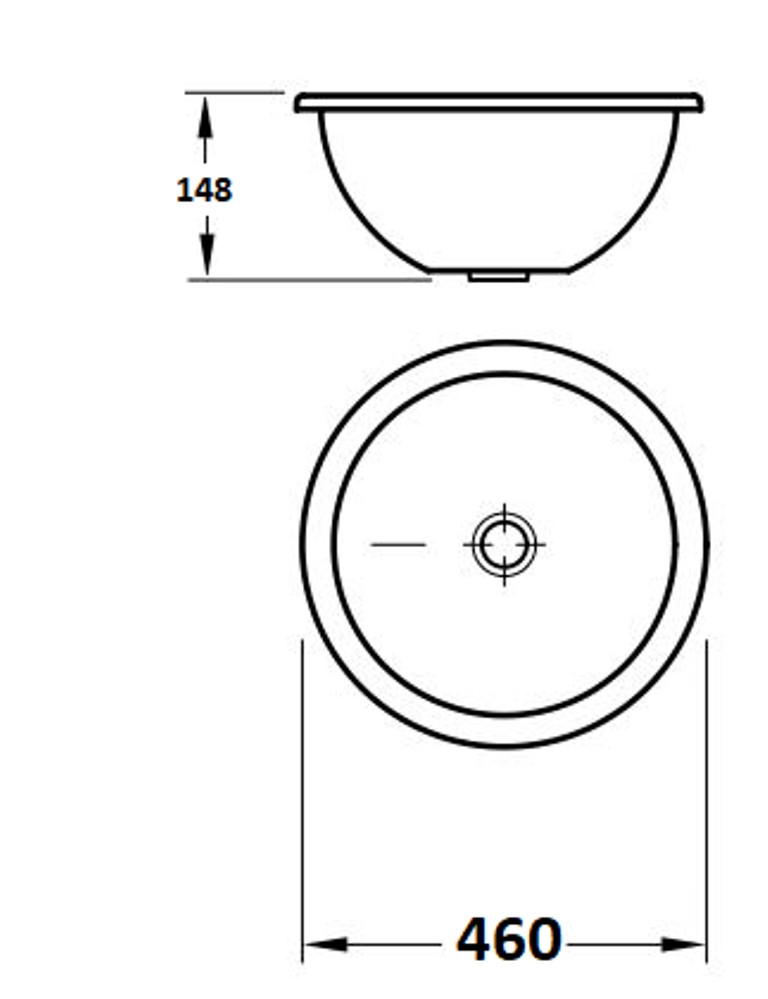 Умывальник Adamant Moon 460 Beige-06 - фото 2