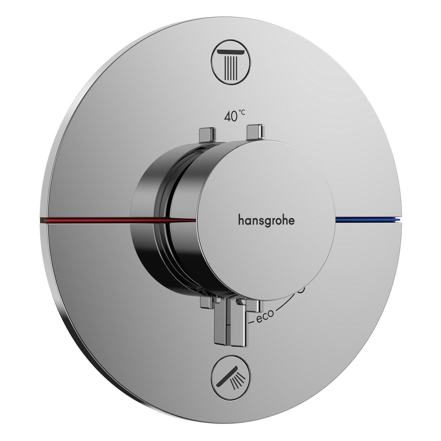 Наружная часть смесителя Hansgrohe ShowerSelect Comfort S 15554000 с термостатом Хром (195851)
