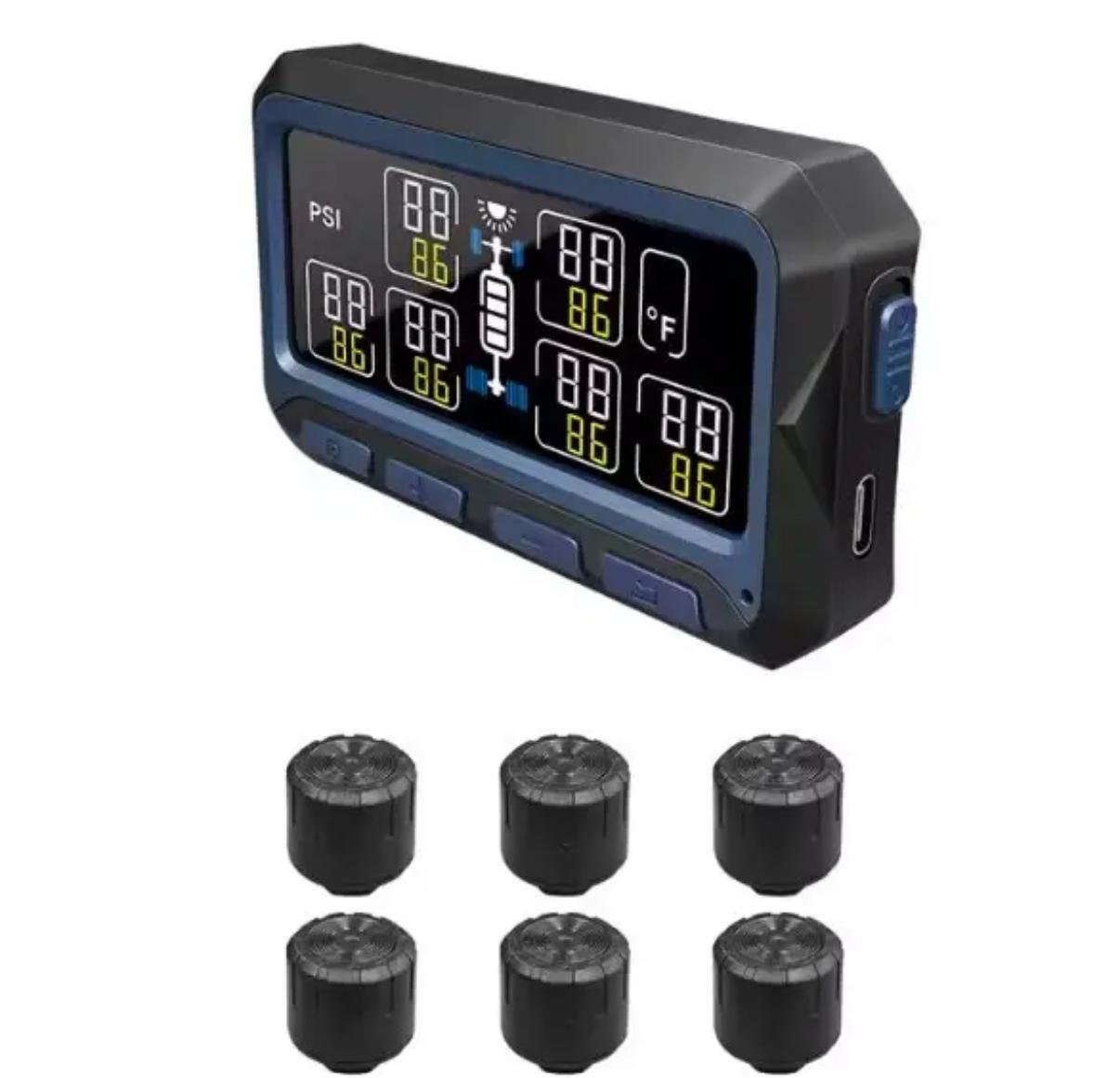 Система контролю тиску і температури в шинах TPMS Careud D550S-6-TP для вантажівок 6 датчиків - фото 2 Система контролю тиску і температури в шинах TPMS Careud D550S-6-TP для вантажівок 6 датчиків - фото 2