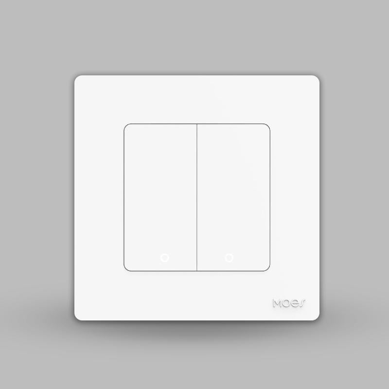 Выключатель беспроводной сценарный Moes Star Ring ZigBee 2 клавиши Белый (WH00914)
