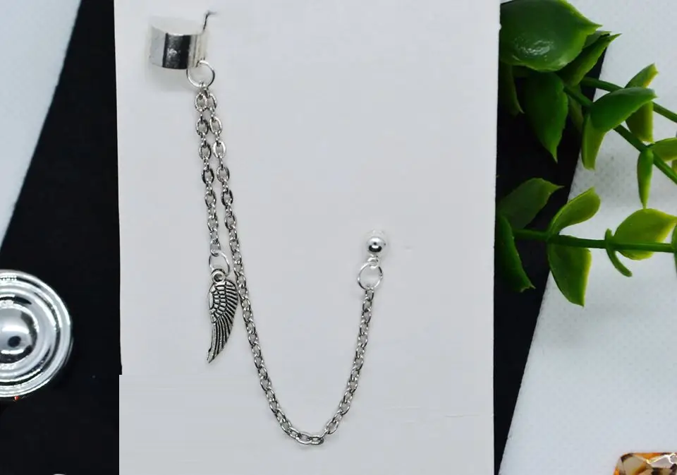 Сережка каф Крило ангела 1 шт. Сріблястий (1135158607)